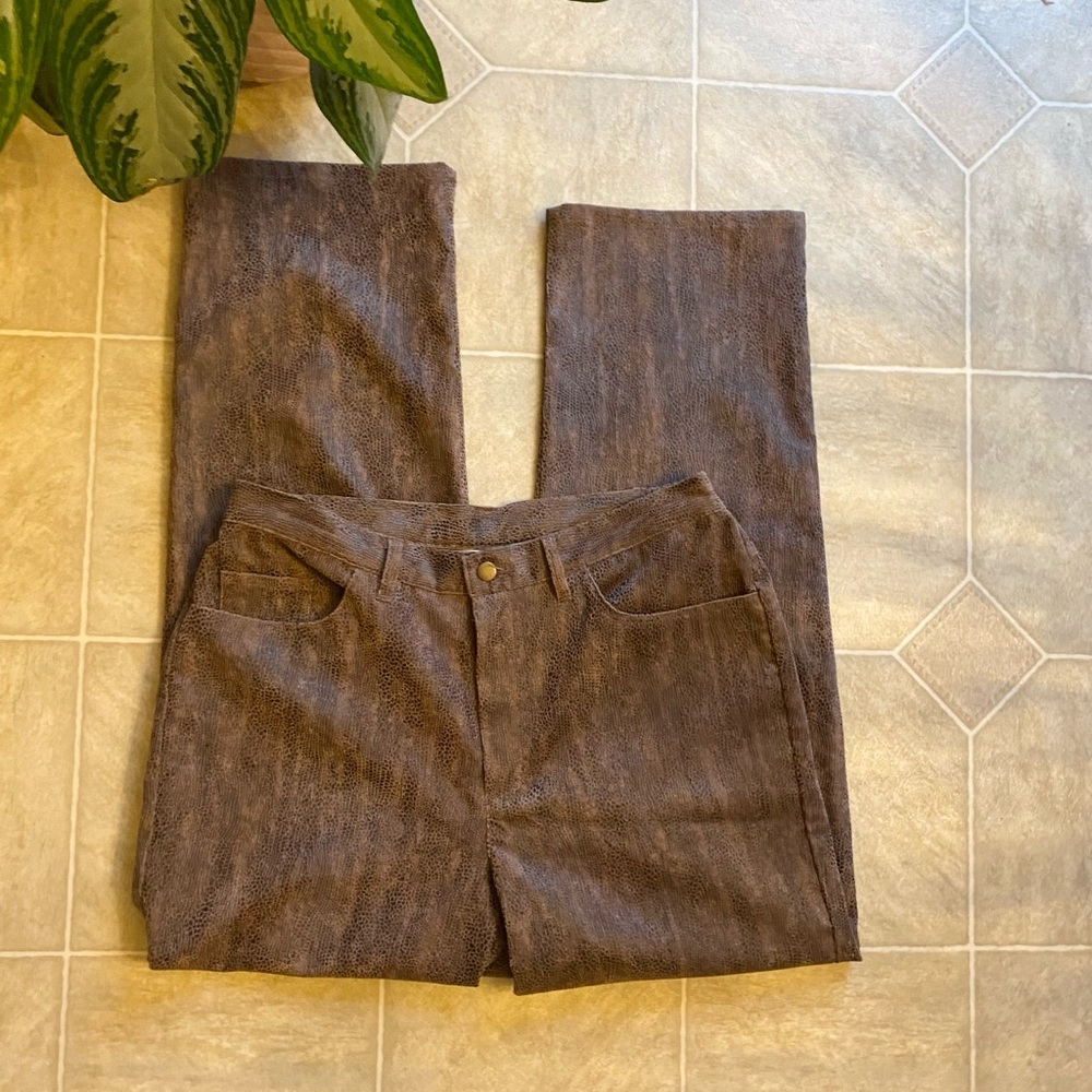 Snakeskin Printed Pants